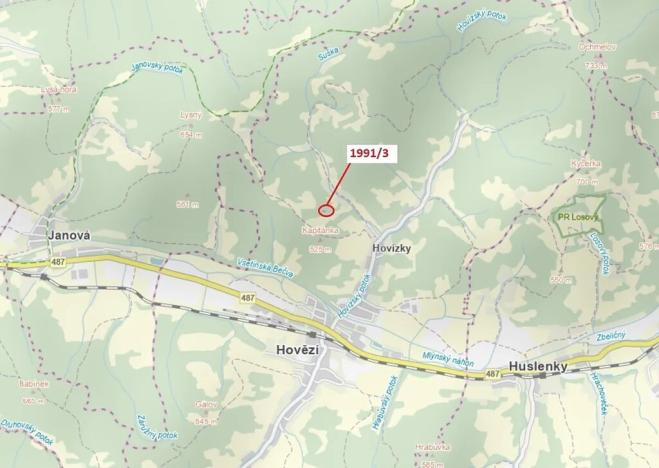 Dražba lesa, Hovězí, 115 m2