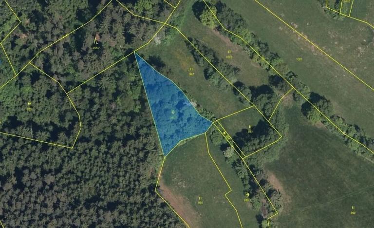 Dražba pozemku, Zálezly, 1482 m2