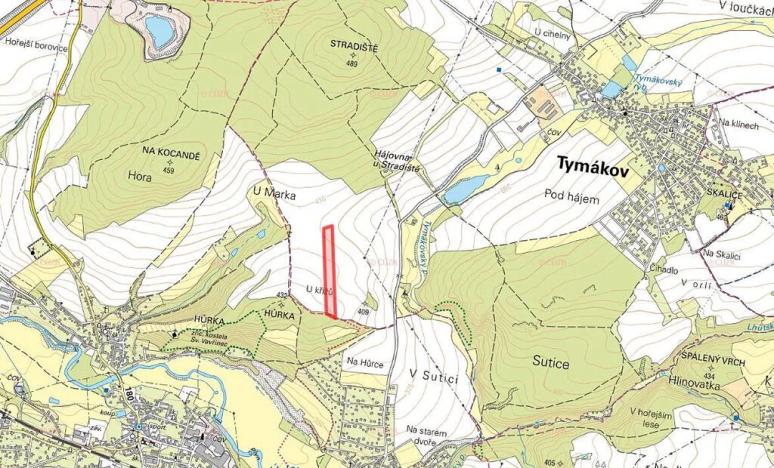 Prodej pole, Tymákov, 14498 m2