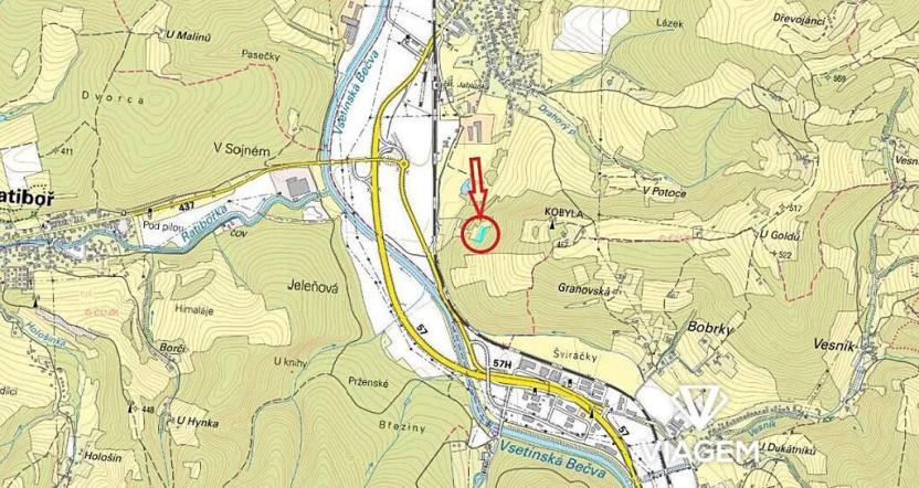 Prodej podílu lesa, Jablůnka, 921 m2