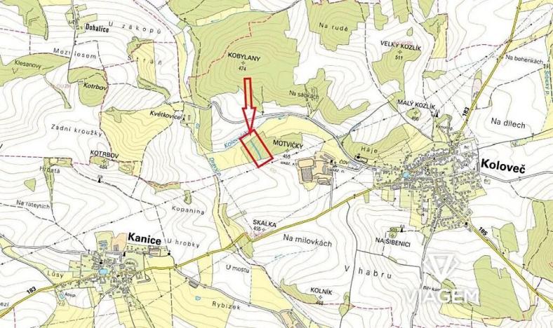 Prodej podílu lesa, Koloveč, 629 m2