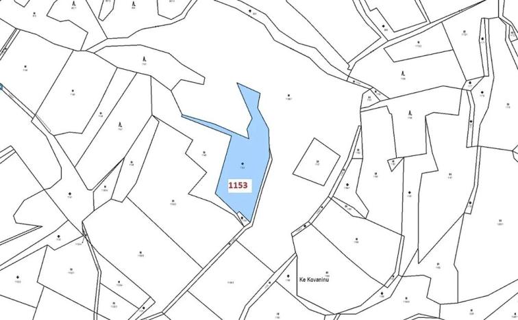 Dražba pozemku, Zálezly, 3813 m2