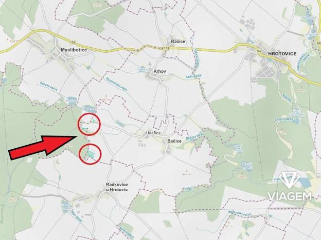 Prodej lesa, Bačice, 8463 m2