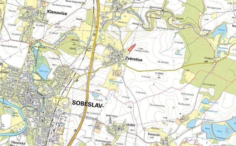 Prodej pole, Zvěrotice, 7916 m2