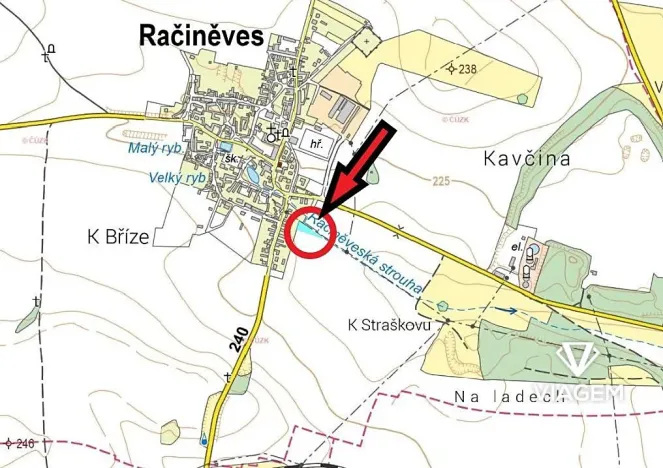 Prodej podílu pole, Račiněves, 232 m2