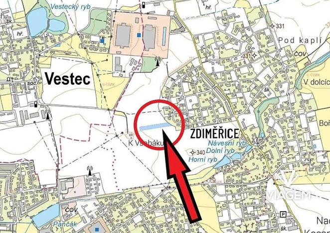 Prodej pole, Jesenice, 5630 m2