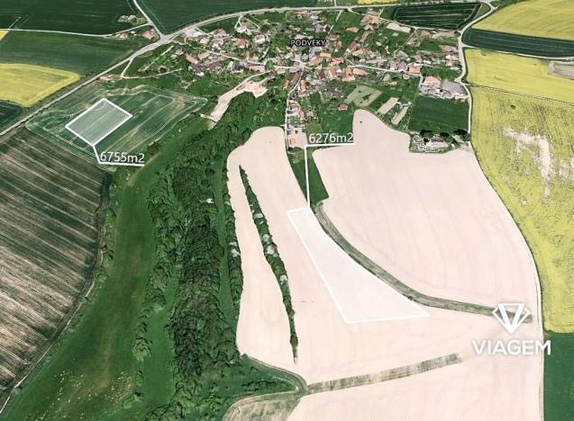 Prodej podílu pole, Podveky, 4343 m2