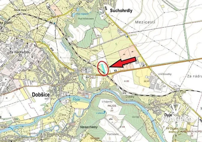 Prodej podílu zahrady, Dobšice, 2166 m2