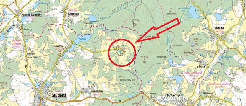 Prodej podílu zahrady, Studená, 1771 m2