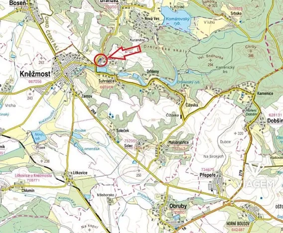 Prodej podílu lesa, Kněžmost, 1570 m2