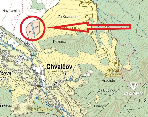 Prodej podílu pole, Chvalčov, 2768 m2