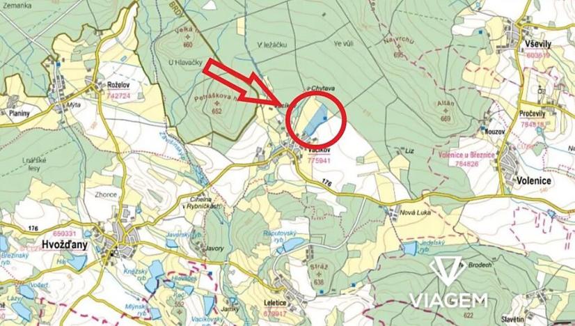 Prodej podílu pole, Hvožďany, 2686 m2