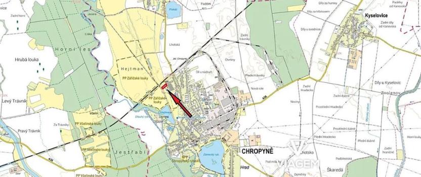 Prodej pole, Chropyně, 3650 m2