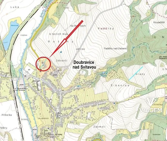 Prodej komerčního pozemku, Doubravice nad Svitavou, 448 m2