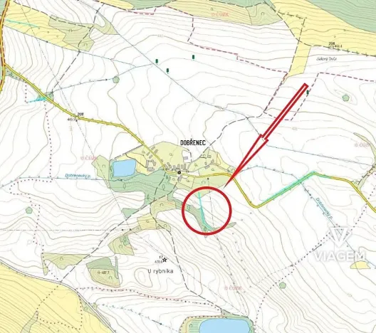 Prodej pole, Mašťov, 926 m2