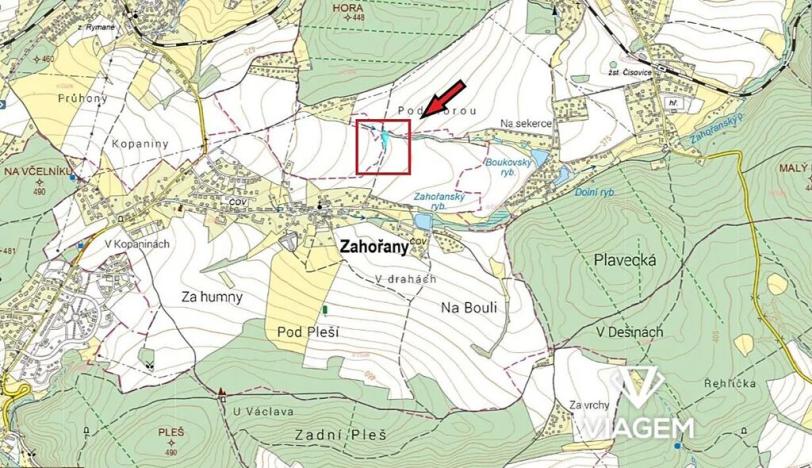 Prodej podílu pole, Zahořany, 1321 m2