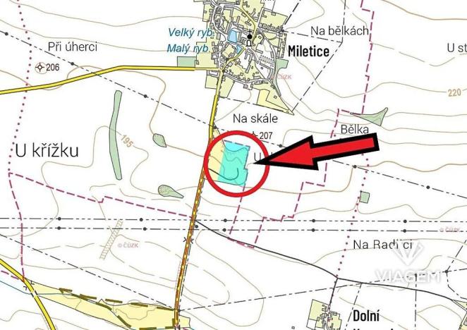 Prodej podílu pole, Chržín, 224 m2