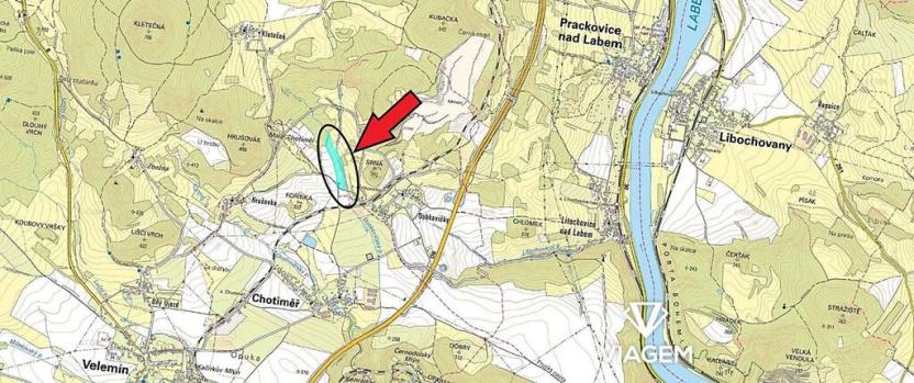 Prodej podílu pole, Velemín, 8749 m2