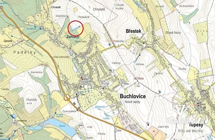 Prodej podílu pole, Buchlovice, 584 m2