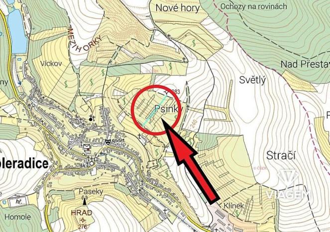 Prodej podílu zahrady, Boleradice, 500 m2