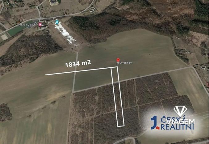 Prodej podílu pole, Osvětimany, 1834 m2