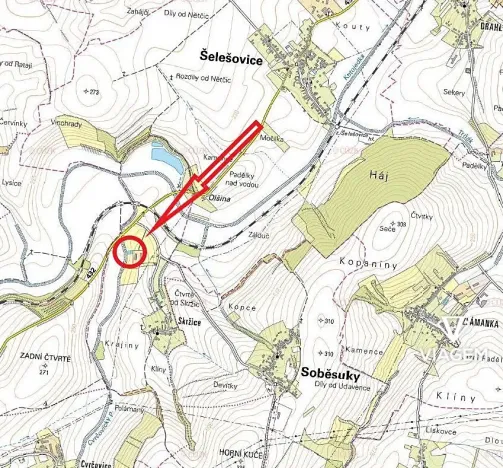 Prodej pole, Soběsuky, 1105 m2