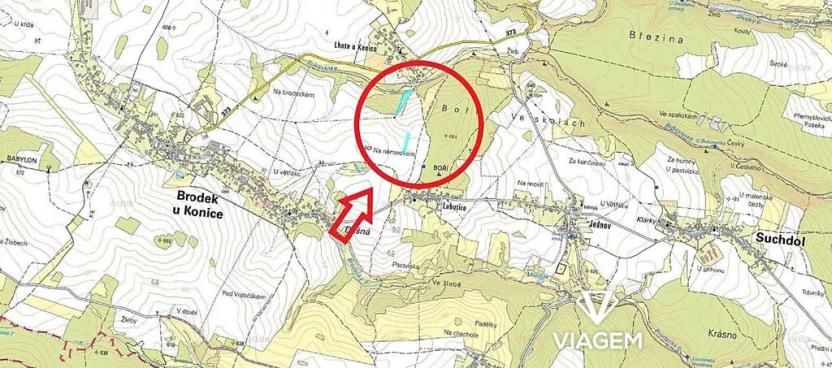 Prodej podílu pole, Brodek u Konice, 1338 m2