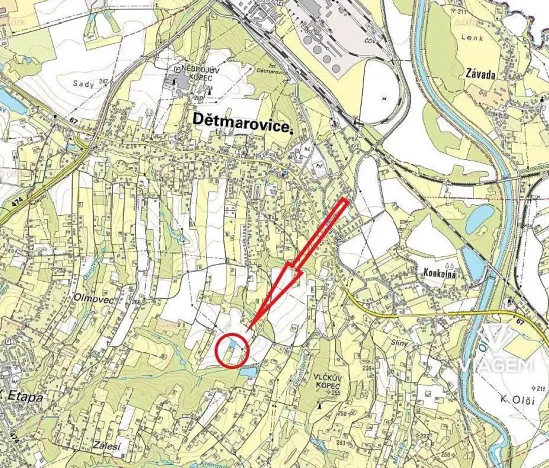 Prodej podílu zahrady, Dětmarovice, 1483 m2