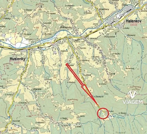 Prodej zahrady, Huslenky, 1746 m2