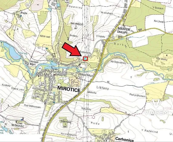 Prodej zahrady, Mirotice, 1627 m2