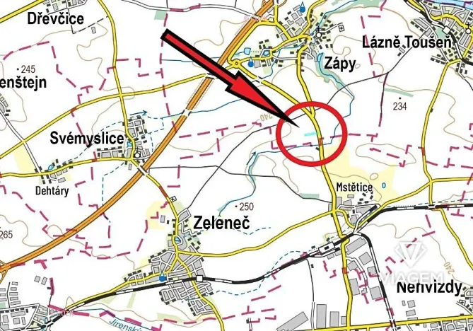 Prodej podílu pole, Zápy, 2001 m2