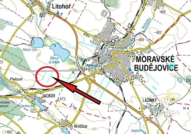 Prodej podílu pole, Moravské Budějovice, 1869 m2