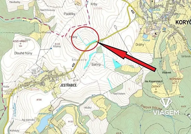 Prodej podílu pole, Koryčany, 1435 m2