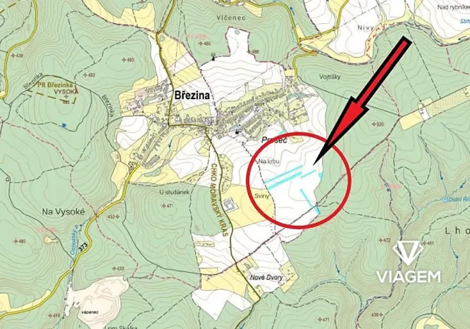 Prodej podílu pole, Březina, 3427 m2