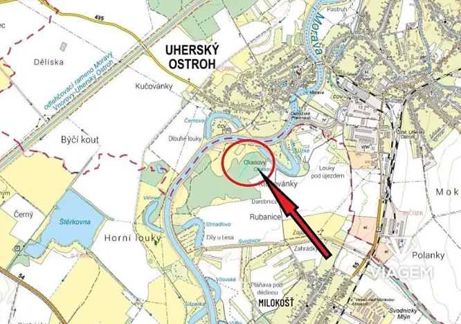 Prodej pole, Veselí nad Moravou, 1486 m2