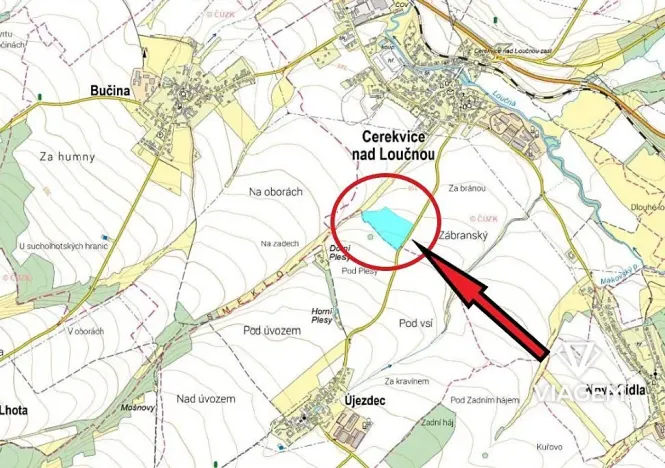 Prodej podílu pole, Cerekvice nad Loučnou, 3074 m2