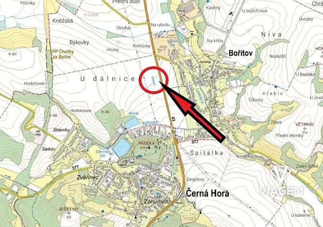 Prodej pole, Bořitov, 2000 m2