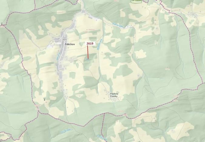 Dražba lesa, Zděchov, 867 m2