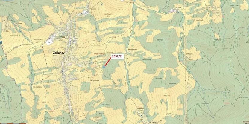 Dražba lesa, Zděchov, 1051 m2