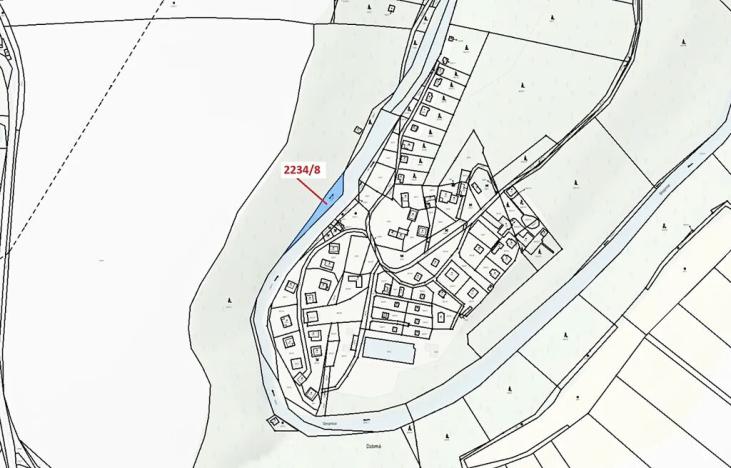 Dražba pozemku, Římov, 682 m2