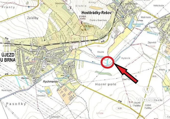 Prodej pole, Újezd u Brna, 2672 m2