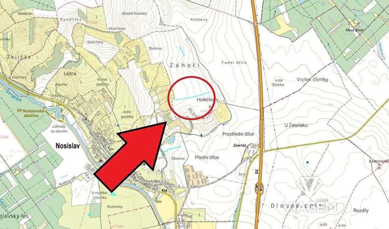 Prodej podílu pole, Nosislav, 895 m2