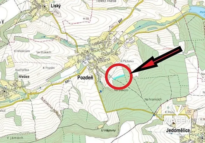 Prodej podílu pole, Pozdeň, 4004 m2