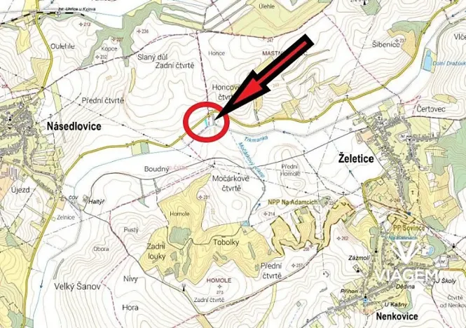 Prodej podílu pole, Násedlovice, 452 m2