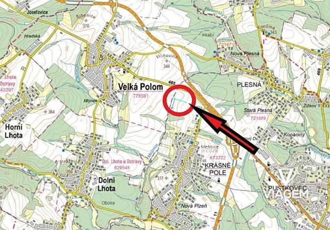 Prodej podílu pole, Ostrava, 2549 m2