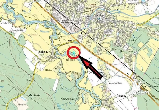 Prodej podílu pole, Třebechovice pod Orebem, 1132 m2