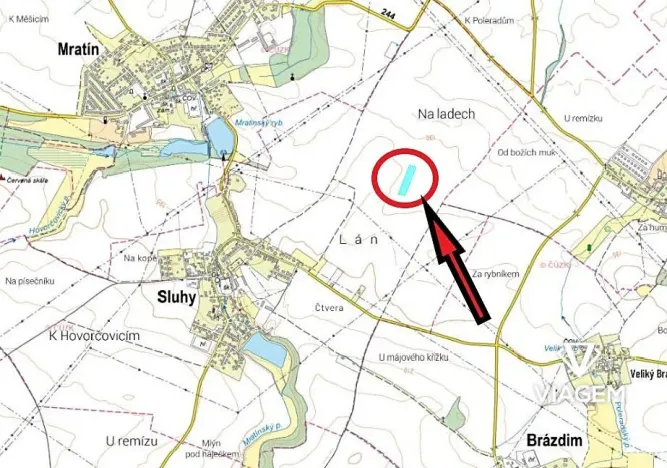 Prodej podílu pole, Sluhy, 2137 m2