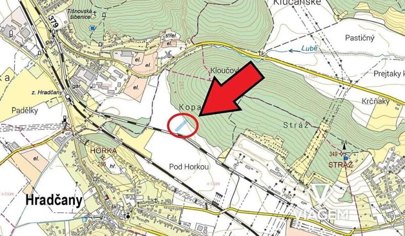 Prodej podílu pole, Hradčany, 665 m2