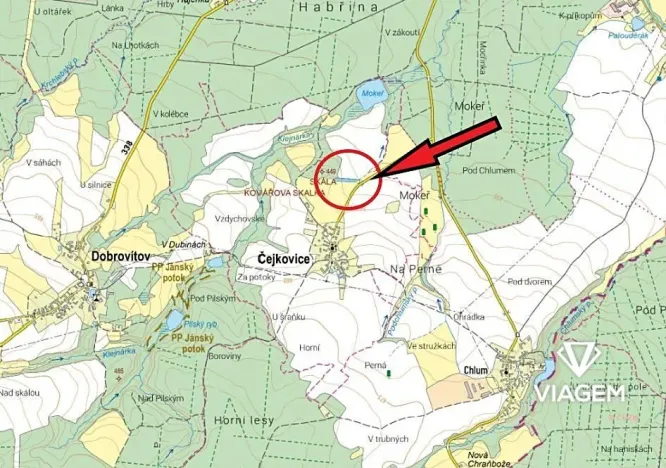 Prodej podílu pole, Čejkovice, 493 m2