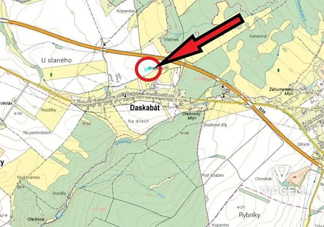 Prodej podílu pole, Daskabát, 1111 m2